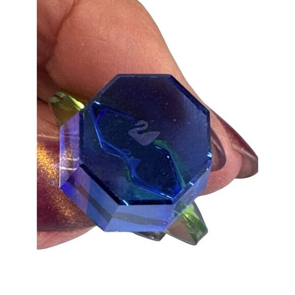 Swarovski 296598 Potted Plant Clear Daisy Green & Blue Crystal Figurine - Picture 9 of 9